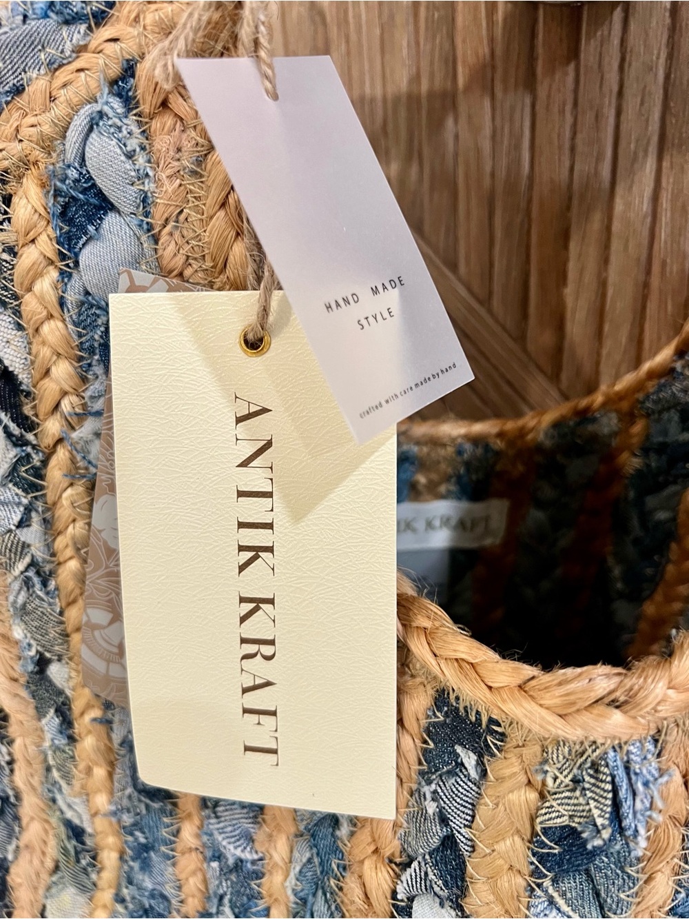 NWT Handwoven Nantucket Beach Tote | Coastal Resort Hobo Bag - Picture 8 of 8